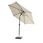 Sunfun Eva parasol m/krank og tilt alu/polyester sort/lysegrå Ø300 cm