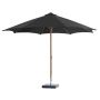 Sunfun Eva parasol m/krank og tilt alu/polyester teak/sort Ø300 cm