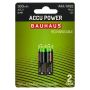 Bauhaus AAA batteri Accu Power 900 mAh 2 stk