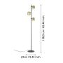 Eglo gulvlampe Altamira messing GU10 H158 cm