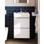 Hansgrohe underskab med vask Xilesa/Xanuia mat hvid 2 skuffer 50x39 cm