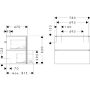 Hansgrohe underskab med vask Xilesa/Xanuia Kashmir Eg 2 skuffer 80x48 cm