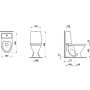 Laufen toilet Rigo matsort skjult S-lås u/sæde