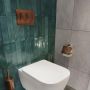 Haceka toiletrulleholder m/låg Kosmos børstet kobber