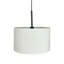 Dyberg Larsen pendel Calix høj E27 sort/natur Ø45 cm