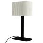 Dyberg Larsen bordlampe Calix oval E27 sort/natur H39 cm