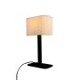 Dyberg Larsen bordlampe Calix oval E27 sort/natur H39 cm