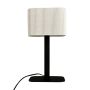 Dyberg Larsen bordlampe Calix oval E27 sort/natur H39 cm