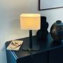 Dyberg Larsen bordlampe Calix oval E27 sort/natur H39 cm