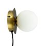 Dyberg Larsen væglampe Sia H12 cm G9 messing