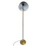 Dyberg Larsen gulvlampe Oulu E27 messing/sort H128 cm