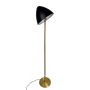 Dyberg Larsen gulvlampe Oulu E27 messing/sort H128 cm