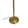 Dyberg Larsen gulvlampe Oulu E27 messing/sort H128 cm