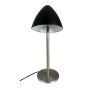 Dyberg Larsen bordlampe Oulu E27 børstet stål/sort H47 cm