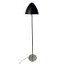 Dyberg Larsen gulvlampe Oulu E27 børstet stål/sort H128 cm