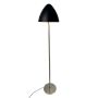 Dyberg Larsen gulvlampe Oulu E27 børstet stål/sort H128 cm