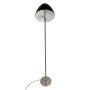Dyberg Larsen gulvlampe Oulu E27 børstet stål/sort H128 cm