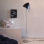 Dyberg Larsen gulvlampe Oulu E27 børstet stål/sort H128 cm