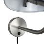 Dyberg Larsen væglampe Oulu E14 børstet stål/sort H27 cm