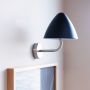 Dyberg Larsen væglampe Oulu E14 børstet stål/sort H27 cm