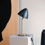 Dyberg Larsen bordlampe Oulu E27 messing/sort H47 cm