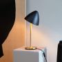 Dyberg Larsen bordlampe Oulu E27 messing/sort H47 cm
