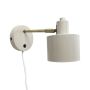 Dyberg Larsen væglampe Ocean E14 beige/messing Ø11 cm