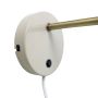 Dyberg Larsen væglampe Ocean E14 beige/messing Ø11 cm