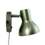 Dyberg Larsen væglampe Bob metallic E27 Ø13 cm grøn