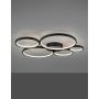 Trio loftlampe Rondo sort 3000K 3-trins B59 cm