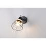 Trio spotlampe Jerome sort/natur 1xE27 Ø14 cm  