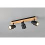 Trio spotlampe Pierre mat sort 3xGU10 15x46 cm