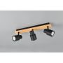 Trio spotlampe Pierre mat sort 3xGU10 15x46 cm