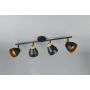 Trio spotlampe Valentin 4xE14 mat sort 22x71,5 cm