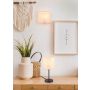 Trio bordlampe Aimee sort/natur E27 17x37 cm