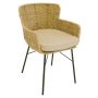 Sunfun Line havestol med hynde polyrattan beige/sort