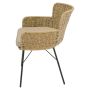 Sunfun Line havestol med hynde polyrattan beige/sort