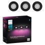 Philips Hue indbygningsspot sort Xamento 3 pak
