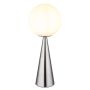 Globo bordlampe Pinpal børstet nikkel E27 H49 cm