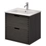 Camargue underskab m/vask Nature Egedahl/Loknes massiv eg sort 60 cm