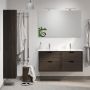 Camargue underskab m/dobbeltvask Nature Egedahl/Loknes massiv eg sort 120 cm