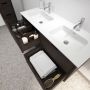 Camargue underskab m/dobbeltvask Nature Egedahl/Loknes massiv eg sort 120 cm