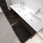 Camargue underskab m/dobbeltvask Nature Egedahl/Loknes massiv eg sort 120 cm