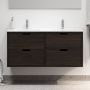Camargue underskab m/dobbeltvask Nature Egedahl/Loknes massiv eg sort 120 cm