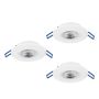 Eglo indbygningsspots Gedrez LED hvid Ø9 cm 3 stk