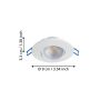 Eglo indbygningsspots Gedrez LED hvid Ø9 cm 3 stk