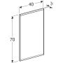 Geberit spejl med LED Option Plus aluminium 70x40 cm