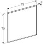 Geberit spejl med LED Option Plus aluminium 75x70 cm