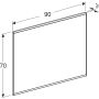 Geberit spejl med LED Option Plus aluminium 90x70 cm