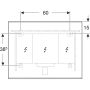 Geberit spejl med LED Option Plus aluminium 90x70 cm